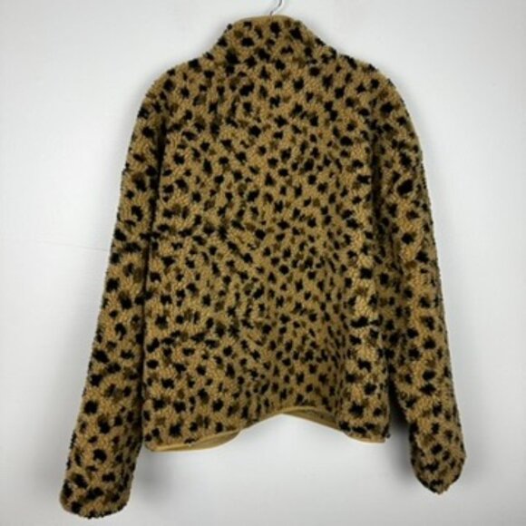 NWT fabletics Tahoe teddy jacket cheetah print SZ XL - Picture 7 of 9
